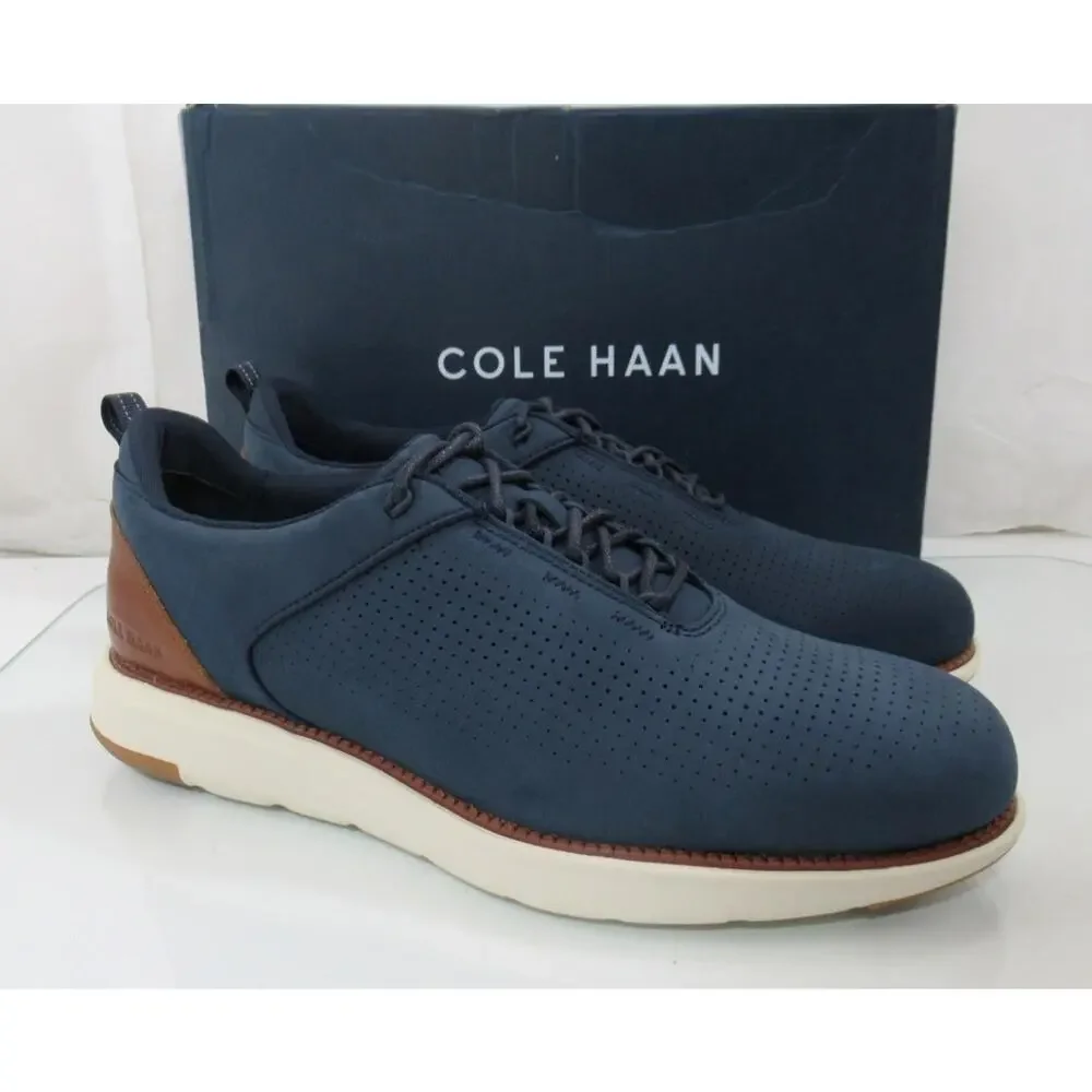 Cole Haan Grand Atlantic Textured Sneaker Shoes Navy Blazer Nubuck Size 10.5